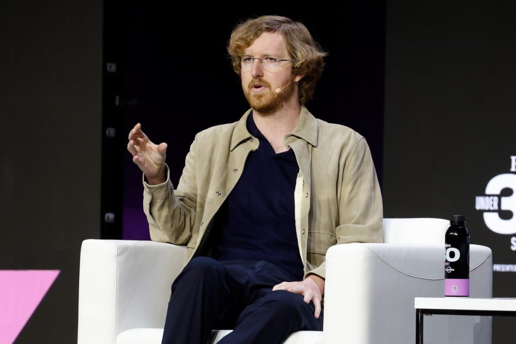CLEVELAND, OHIO - OCTOBER 09: Luminar founder Austin Russell speaks during the 2023 Forbes 30 Under 30 Summit at Cleveland Public Auditorium on October 09, 2023 in Cleveland, Ohio. (Photo by Taylor Hill/Getty Images)