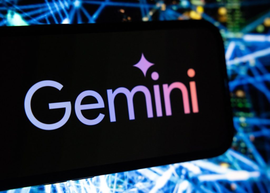 Google’s more affordable AI Plus plan rolls out to all markets, including the US The Google Gemini generative AI logo on a smartphone.