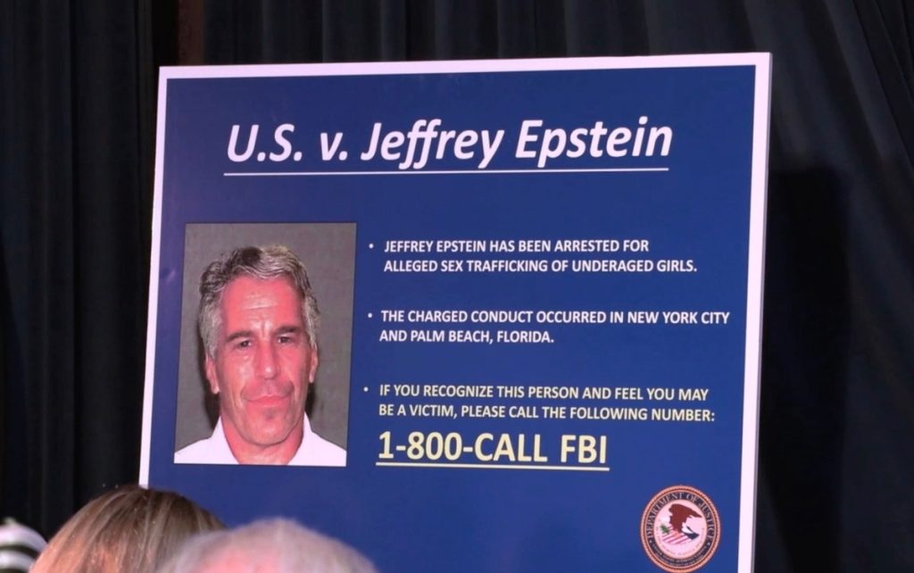 Informant told FBI that Jeffrey Epstein had a ‘personal hacker’ Southern District of New York press conference with charges against Jeffrey Epstein of sex trafficking between the years of 2002 and 2005 with underage minors. During seizure they found thousands of photos of nudes, FBI announces 800 number to victims. Geoffrey S. Berman, the United States Attorney for the Southern District of New York, William F. Sweeney Jr., the Assistant Director in Charge of the New York Field Office of the Federal Bureau of Investigation.