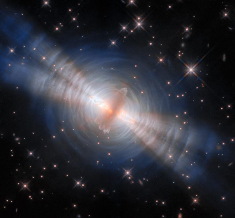 Hubble Captures a Dying Star Cracking Open the Egg Nebula Egg Nebula Hubble Space Telescope