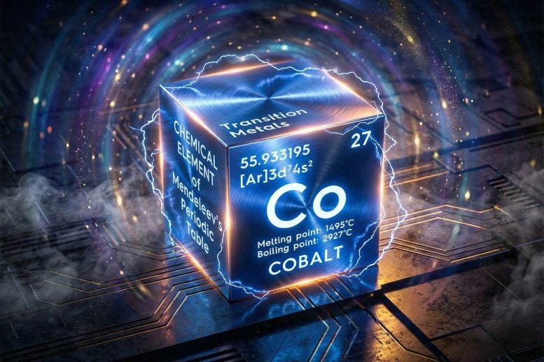 Scientists Discover Surprising Quantum Properties in Seemingly Ordinary Element Glowing Cobalt Periodic Table