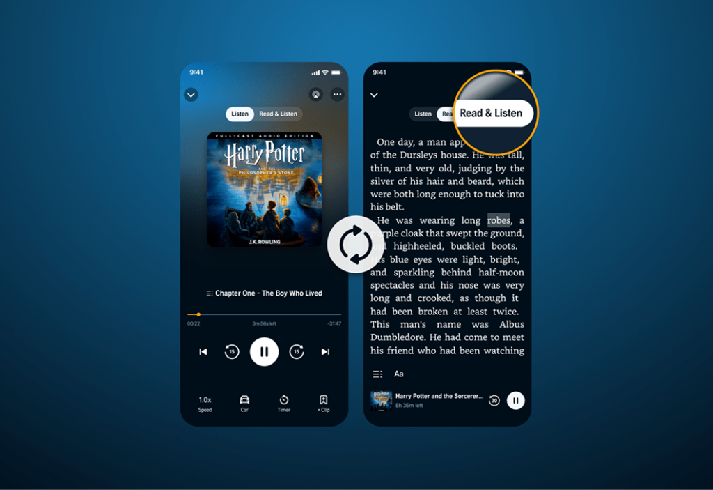 Audible’s new ‘Read & Listen’ feature syncs your Kindle ebooks with audiobooks Audible’s new ‘Read & Listen’ feature syncs your Kindle ebooks with audiobooks