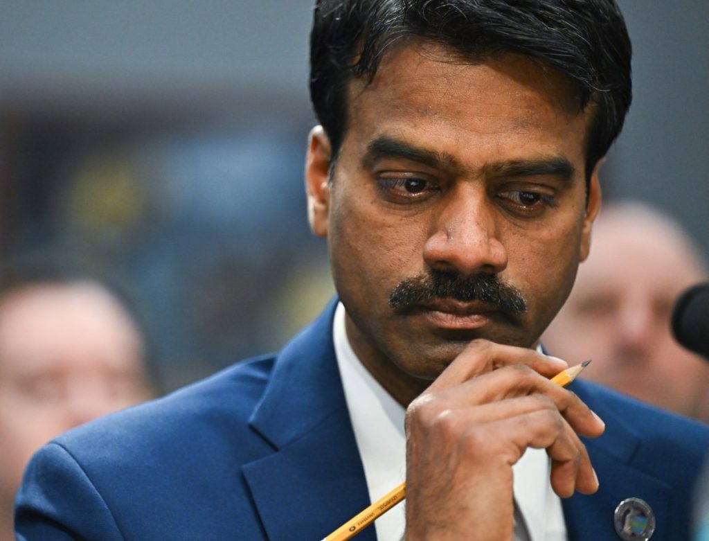 CISA replaces acting director after a bumbling year on the job Dr. Madhu Gottumukkala, acting director of the Cybersecurity and Infrastructure Security Agency, during a House Appropriations Subcommittee on Homeland Security hearing in Washington, DC, US, on Wednesday, Feb. 11, 2026. The oversight hearing is meant to examine the impacts of a potential Department of Homeland Security (DHS) shutdown. Photographer: Graeme Sloan/Bloomberg via Getty Images